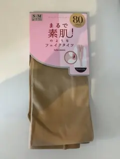 tutuannaフェイクタイツ ライトベージュ80デニール S-M