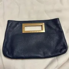MICHAEL KORS ネイビー クラッチバッグ