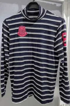 PEARLY GATES ネイビー/ホワイトストライプ シャツ サイズ4