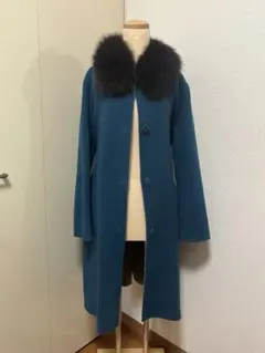 リバーシブル　フォックスファー付き　コート　ダーマ　Dama