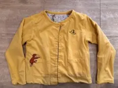 おさるのジョージ カーディガン 100cm イエロー　リバーシブル　グラニフ