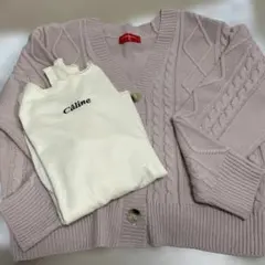 repipi armario ケーブル編みカーディガン