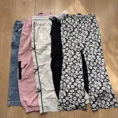 ZARA kids デニム ワイドパンツ ゴムウエスト　ダンス　花柄♡