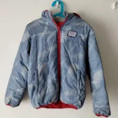 BLUE MART 中綿ダウンコート裏起毛フリース フード付　リバーシブル130