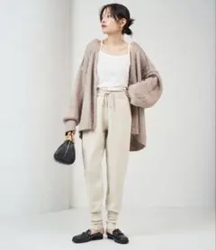 FREAK'S STORE ニットジョガーパンツ クリーム色