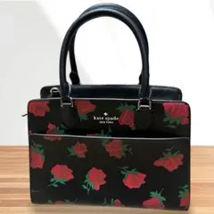 極美品kate spade ローズ柄 ハンドバッグケイトスペードショルダーバッグ