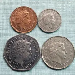 イギリス 1967年 3ペンス 製のエリザベス女王の 未流通コイン 10枚
