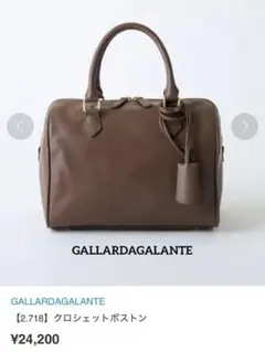 GALLARDAGALANTE クロシェットボストンバッグ