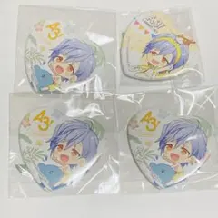 斑鳩三角 A3! ハート型 缶バッジ 4個セット※バラ売り可