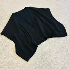 美品★ディスコート★ドロップ半袖トップス【M】黒 ムササビ　スリットゆったり
