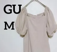 新品未使用gu スクエアネック パフスリーブ トップス