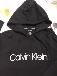 【3大人気早い者勝ち】新品タグ付 カルバンクラインパーカーブラック系 メンズ Ｌ