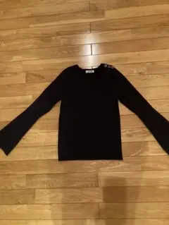 NATURAL BEAUTY BASIC ダークネイビーリブニット