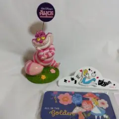 不思議の国のアリス　チシャ猫　カードスタンド　フィギュア　ディズニー　ケース