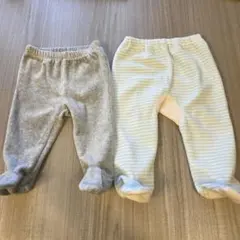 【BabyGAP含む】足付きパンツ 60cm 2枚セット 防寒 冬用　ベビー