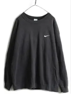 【希少】90s USA製 ナイキ スウォッシュ 刺繍 スウェット