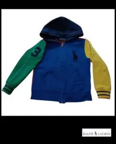 ポロラルフローレン キッズ パーカー 4T 110 カラーブロック マルチカラー
