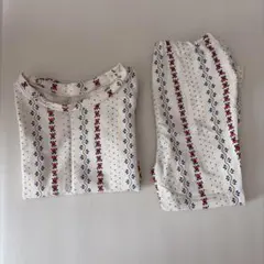 しまむら softcheese 花柄 パフスリーブ Tシャツ&パンツ