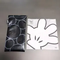 Zoff ゾフ ミッキーデザイン メガネケース メガネ拭きセット ブラック