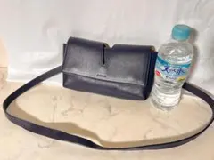 美品 JIL SANDER レザー ショルダーバッグ ネイビー スムースレザーのサムネイル