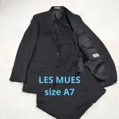 P*s様 LES MUES ダークグレー 2釦 背抜き スーツ 美品 A7