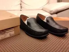 無印良品 MUJI スリッポン ローファー 革靴 レザー シューズ 黒 ブラック