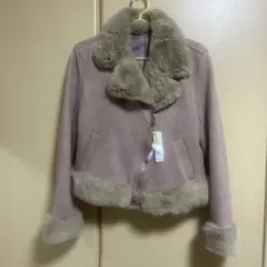フェイクファーライダースジャケット＊クリーニング済