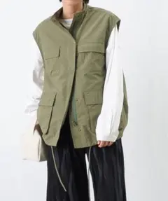 24ss 美品 LC LLL ワークナイロンベスト スタンドミリタリーベスト