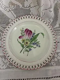 リュネヴィルレヴェルベールシリーズ パニエプレートdemi porcelaine