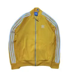 adidasトラックジャケット 黄　M トレフォイル　SST刺繍
