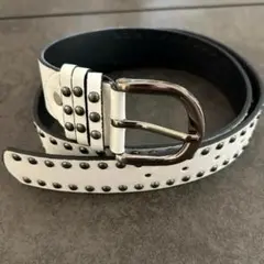 スタッズベルト スケーター ベルト SK8　白 y2k 平成