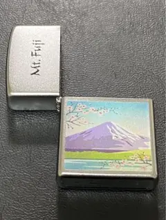 zippo 富士山 前面加工 外側ケース アウター シルバー 2018年製