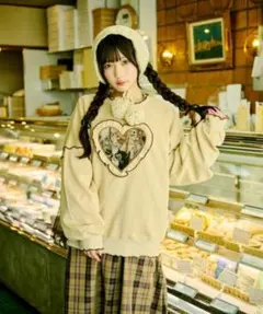 kutir 【クティールとレトロ】ハートフリルアソートスウェット/トレーナー