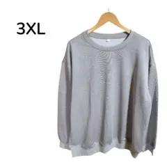 秋冬先取りセール✨早い者勝ち❗ノーブランド☆メンズ　トレーナー　グレー　3XL