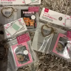 【3点セット】ダイソー アルバムキーホルダー　韓流デザイン　ミニシール帳