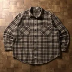 90s後半　セントジョンズベイ　ヘビーネルシャツ　ブラウン　チェック柄　XL