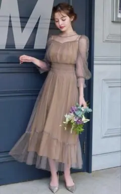 6★新品タグ付き★ドリードール レイヤードドレスワンピース 結婚式