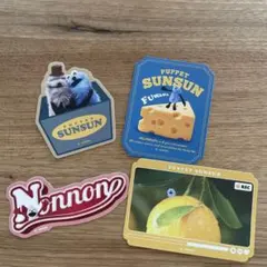 パペットスンスン　ダイカットキラキラステッカー