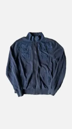 Calvin Klein dark blue zip up knit