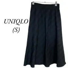C359【UNIQLO】ロングスカート　チェック　カジュアル　ヴィンテージ　良好