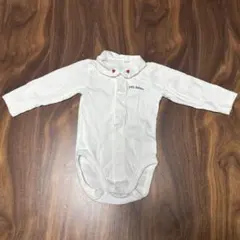 petit bateau 襟付きロンパース ホワイト