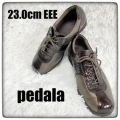 【美品】ASICS pedala サイドジップ スニーカー 23.0cmEEE
