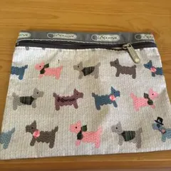 LeSportsac 犬柄ポーチ 中型