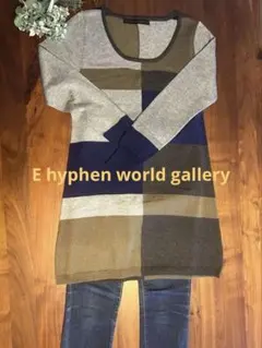 イーハイフンワールドギャラリー ニットワンピース 長袖ニット チュニック