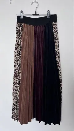 プリーツロングスカート 多色使い