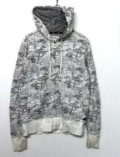 Hurley 古着 ロゴ ドクログラフィック ジップアップ スウェット パーカー