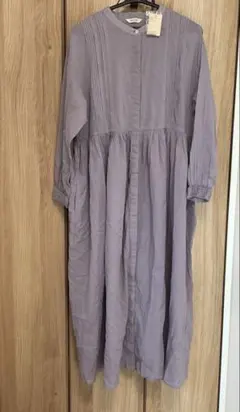 【未使用タグ付き】studioCLIP ボイルピンタックワンピース　ラベンダー