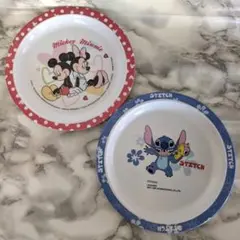 ディズニー お子様プレートセット ミッキー ミニー スティッチ メラミンプレート