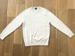 ユニクロ　カシミヤ　クルーネックセーター　オフホワイト　M
