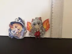 霧雨魔理沙 藤原妹紅 東方Project アクリルキーホルダー